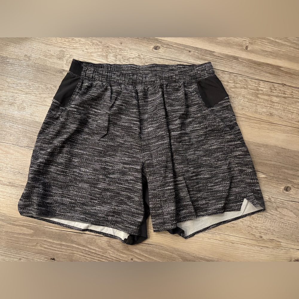 Men's Lululemon Black and Gray Shorts